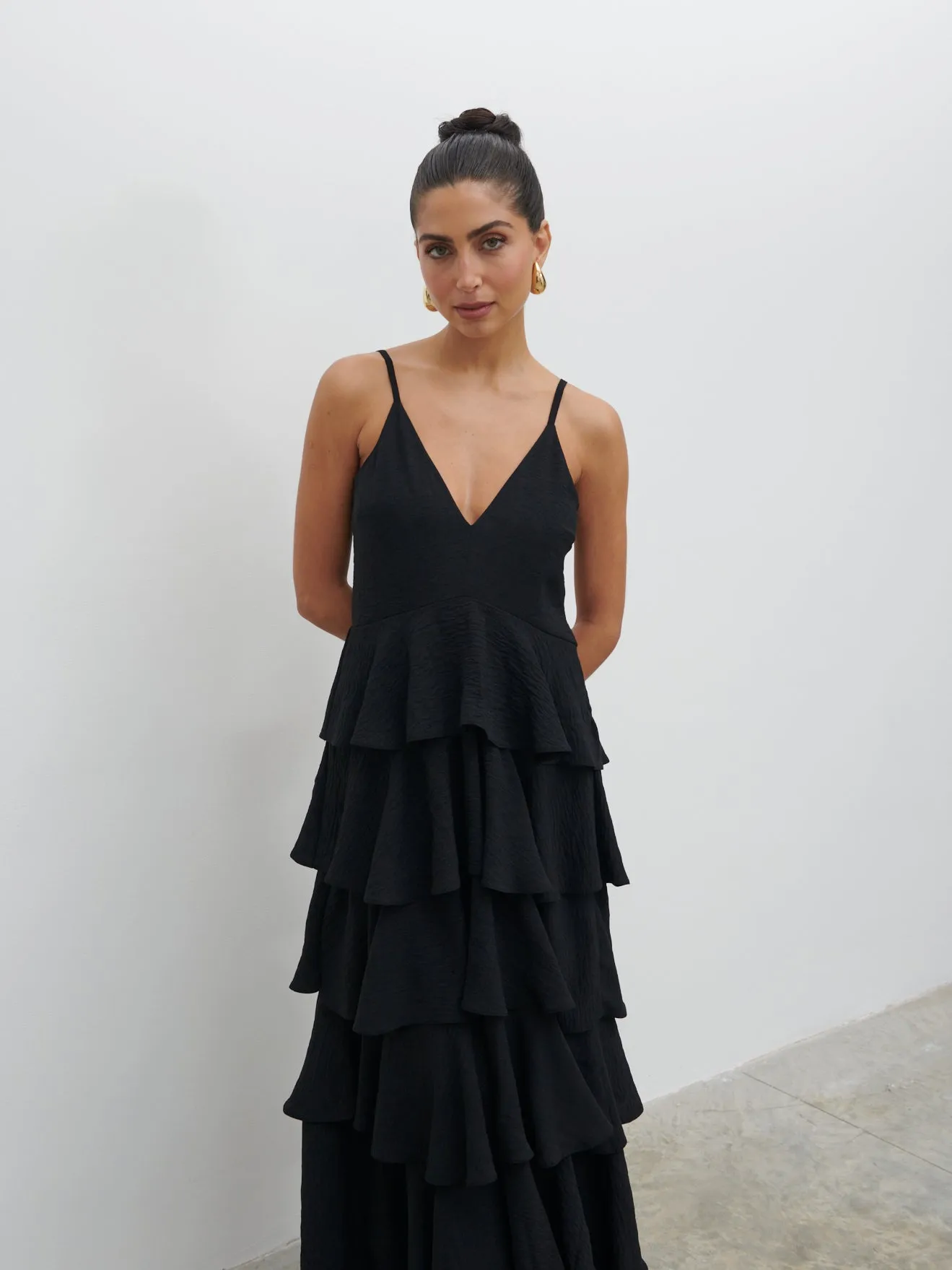 Lissy Textured Maxi Dress - Black sold by Pretty Lavish product image thumbnail 2