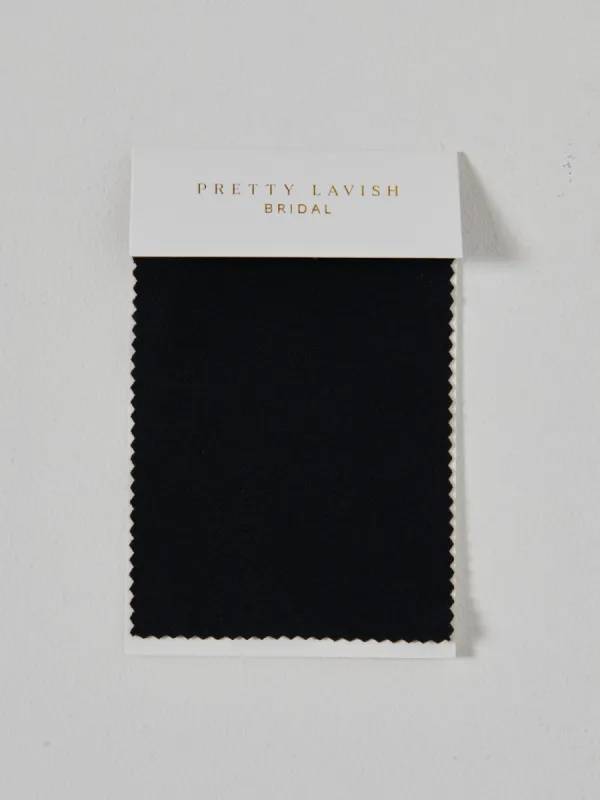 Crepe Black Bridesmaid Swatch sold by Pretty Lavish