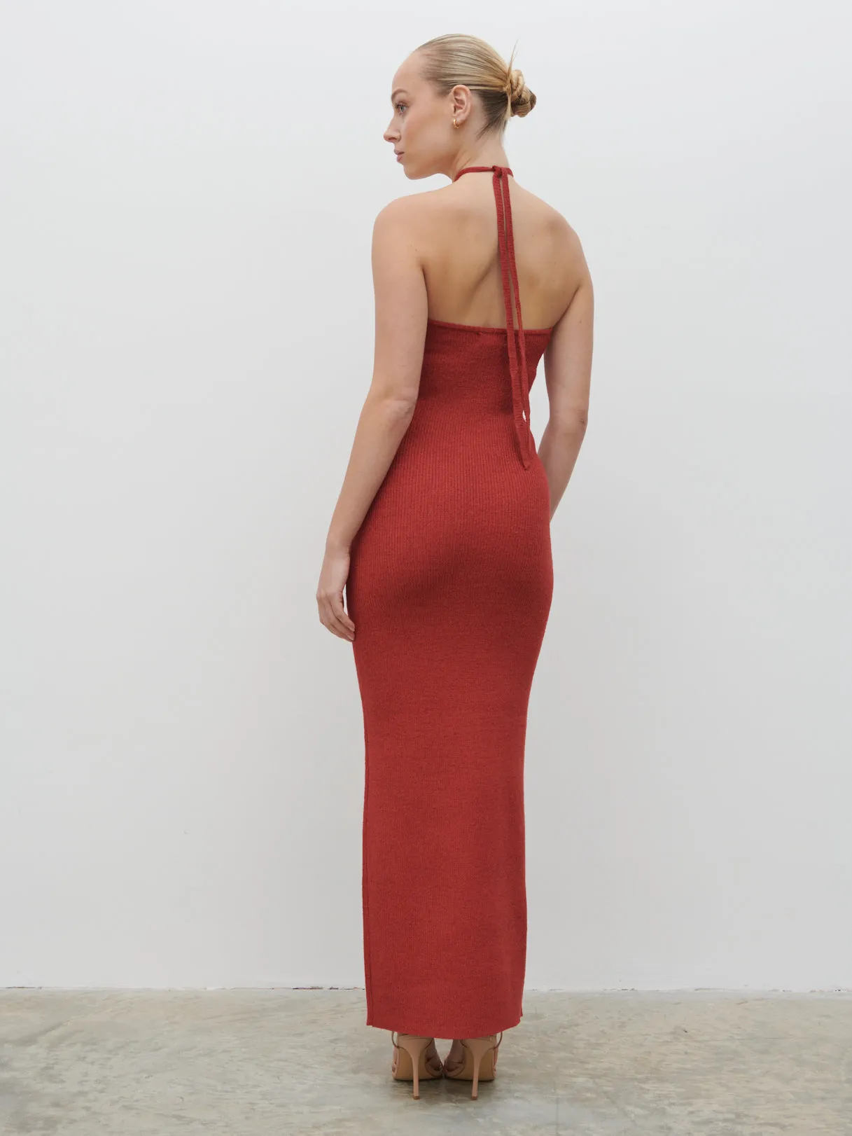 Khloe Knit Maxi Dress - Dusky Rose sold by Pretty Lavish product image thumbnail 5