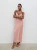Harper Slip Midaxi Dress - Tan Blush and Butter sold by Pretty Lavish