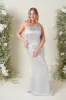Amelia Tie Maxi Bridesmaid Dress - Matte Silver sold by Pretty Lavish