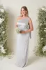 Amelia Tie Maxi Bridesmaid Dress - Matte Silver sold by Pretty Lavish