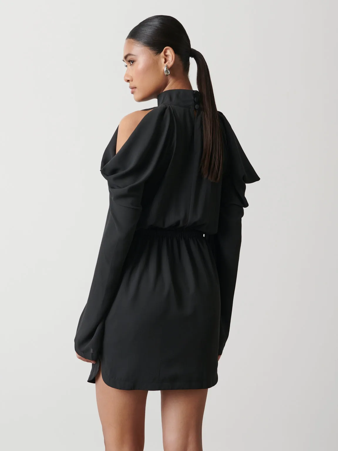 Rosie Cold Shoulder Mini Dress - Black sold by Pretty Lavish product image thumbnail 4