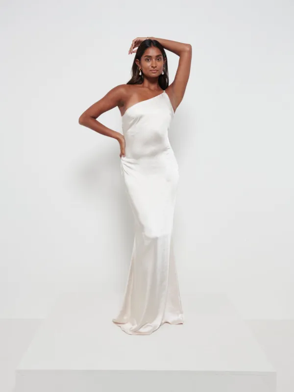 Amelia Maxi Bridesmaid Dress - Matte Champagne sold by Pretty Lavish