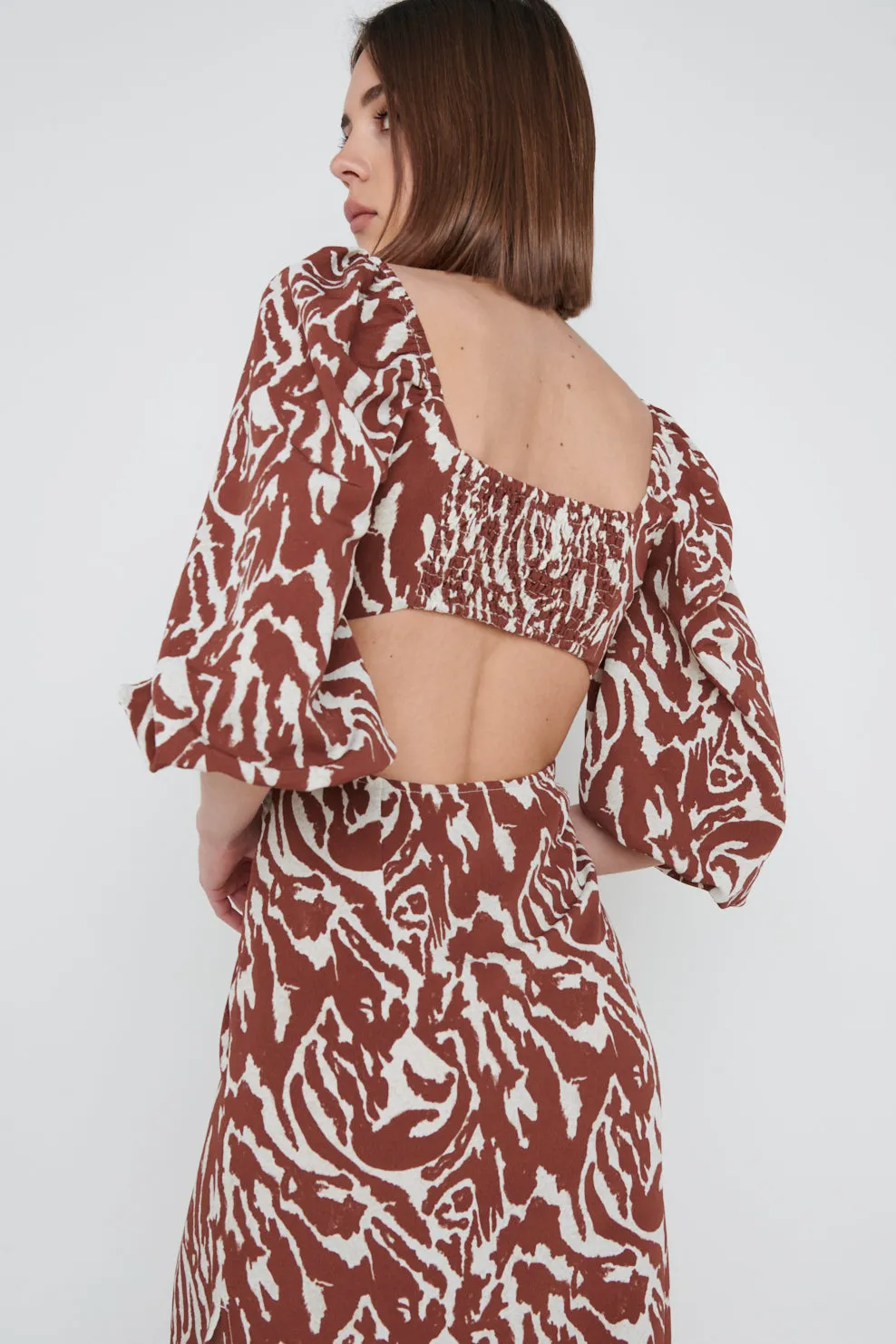 Fion Cut Out Midaxi Dress - Zebra Abstract sold by Pretty Lavish product image thumbnail 2