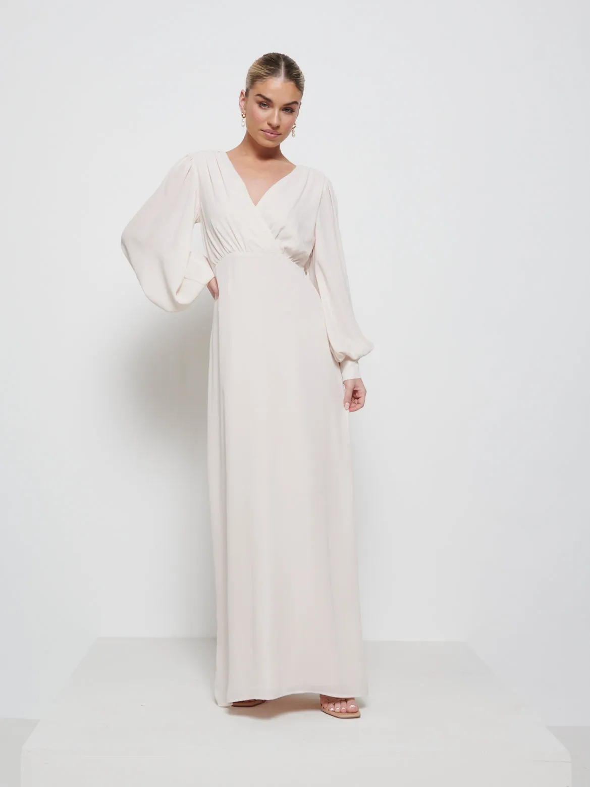 Sienna Chiffon Bridesmaid Dress - Champagne sold by Pretty Lavish product image thumbnail 3