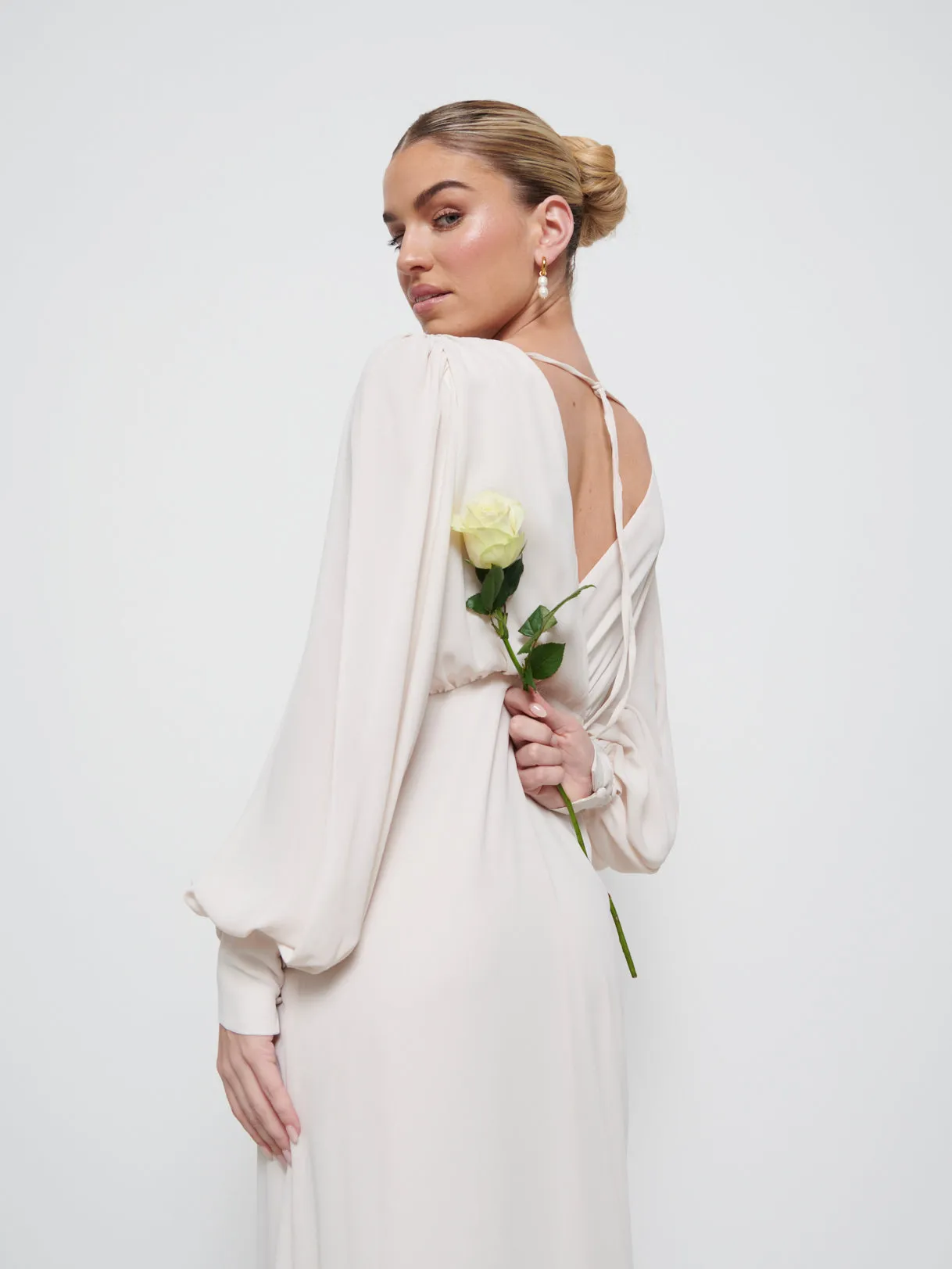 Sienna Chiffon Bridesmaid Dress - Champagne sold by Pretty Lavish product image thumbnail 2