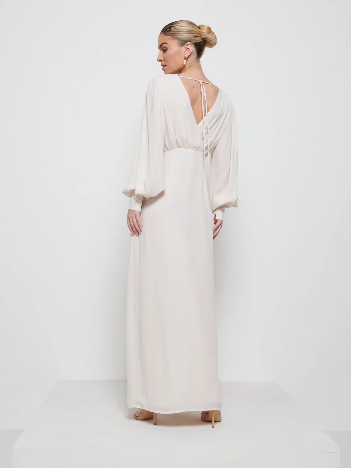 Sienna Chiffon Bridesmaid Dress - Champagne sold by Pretty Lavish product image thumbnail 4