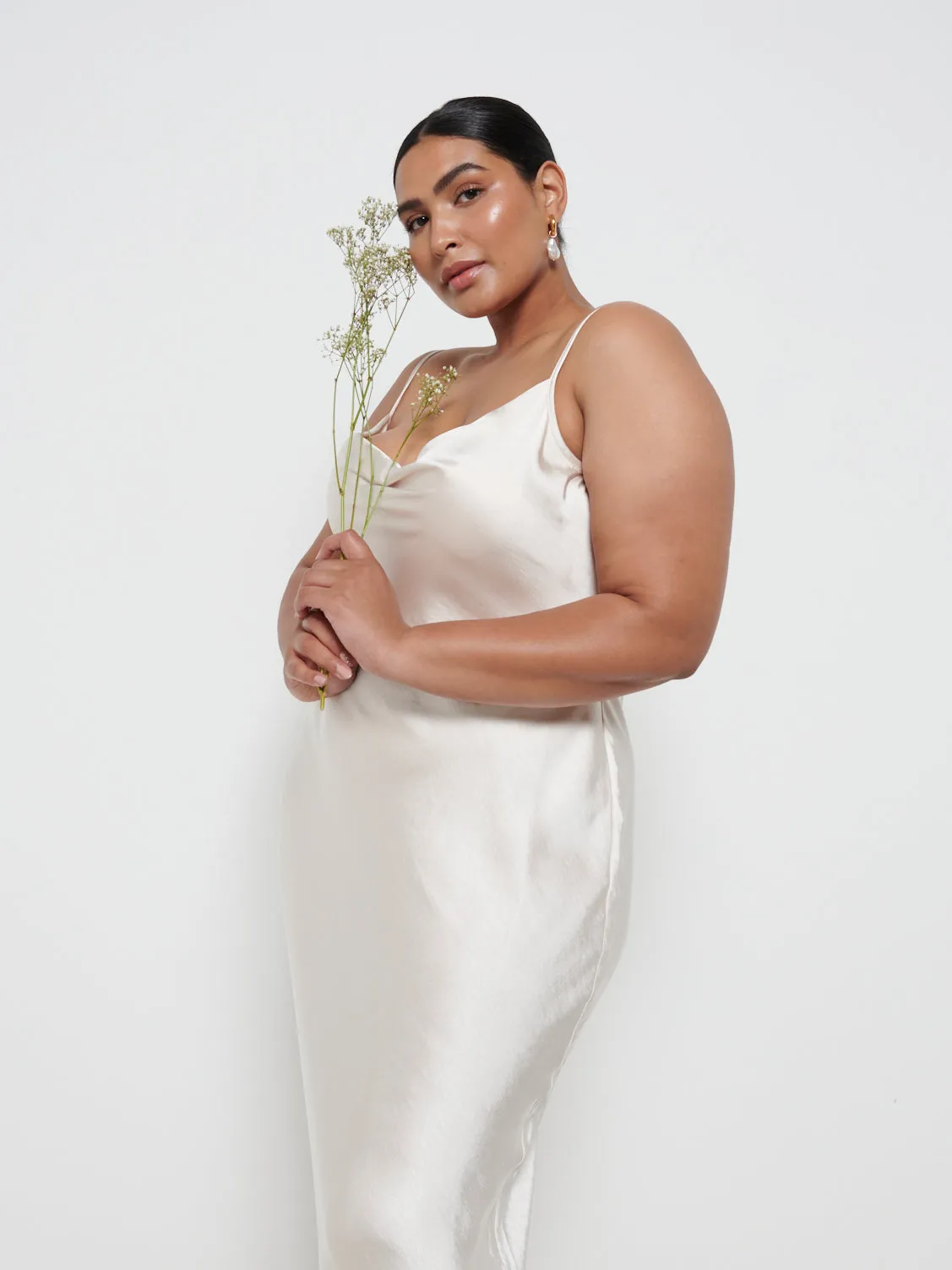 Keisha Maxi Bridesmaid Dress Curve - Matte Champagne sold by Pretty Lavish product image thumbnail 2
