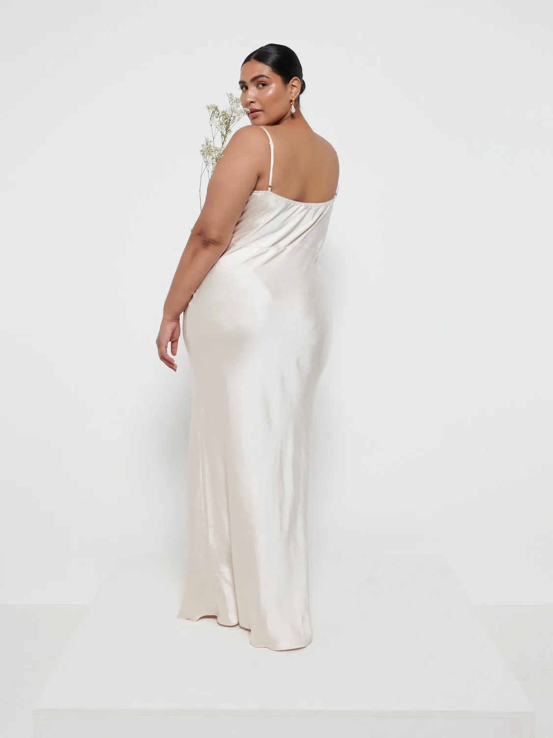 Keisha Maxi Bridesmaid Dress Curve - Matte Champagne sold by Pretty Lavish product image thumbnail 3