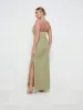 Keisha Cowl Neck Maxi Bridesmaid Dress - Olive sold by Pretty Lavish