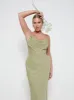 Keisha Cowl Neck Maxi Bridesmaid Dress - Olive sold by Pretty Lavish