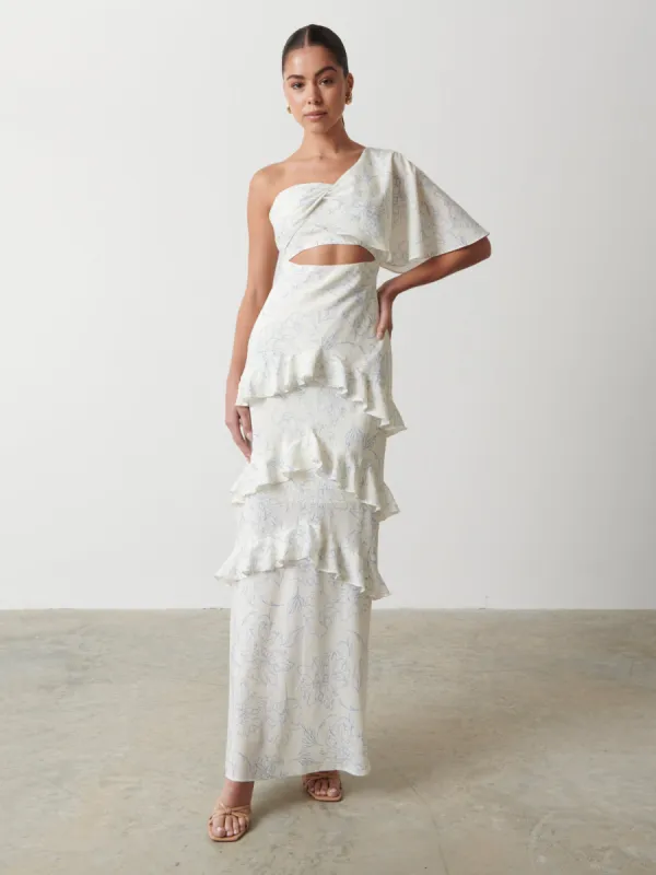Romilly Printed Maxi Dress - Peony Abstract Floral sold by Pretty Lavish