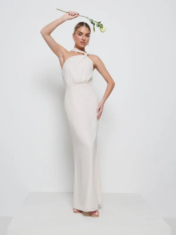 Milly Chiffon Bridesmaid Dress - Champagne sold by Pretty Lavish