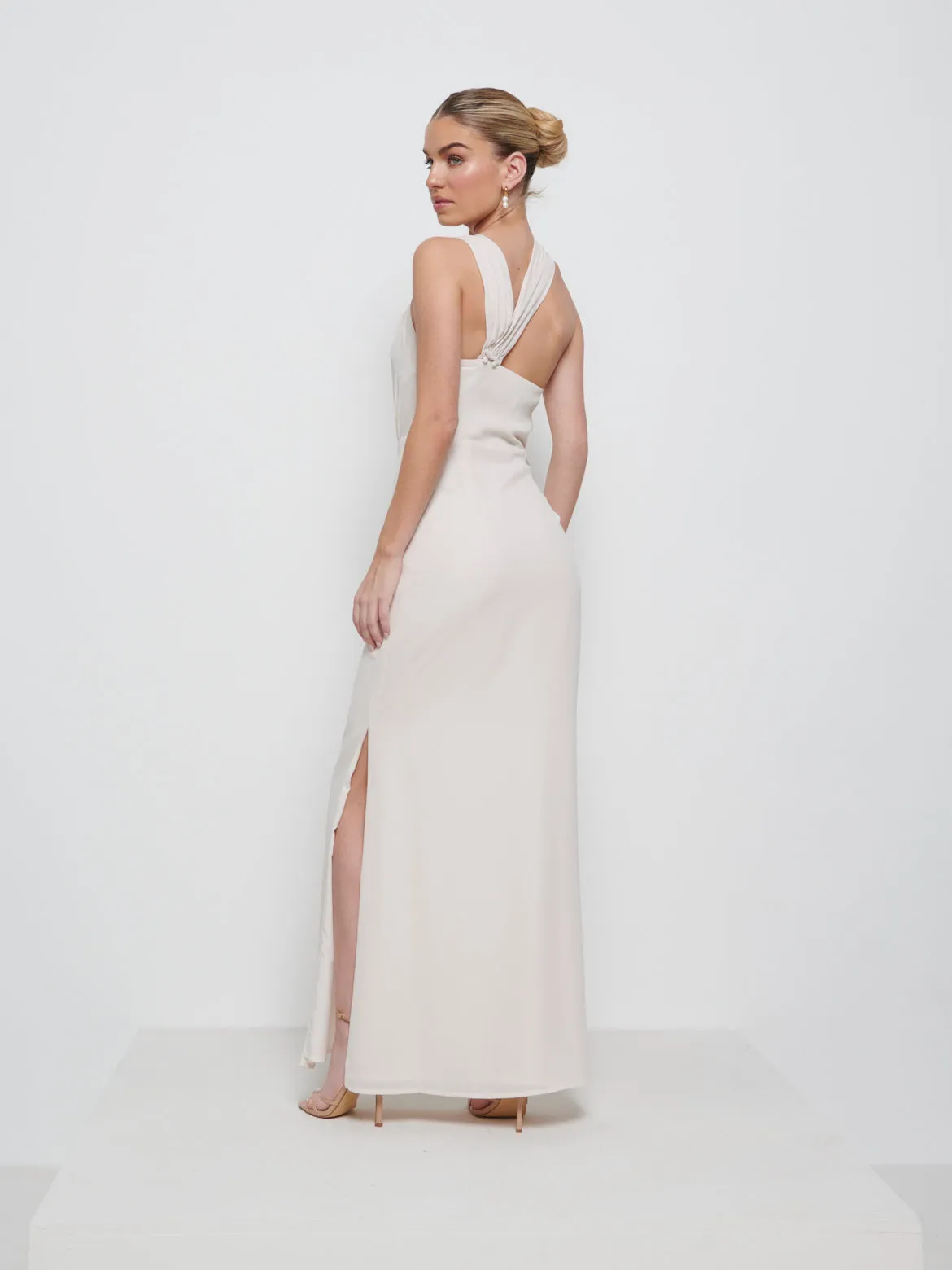 Milly Chiffon Bridesmaid Dress - Champagne sold by Pretty Lavish product image thumbnail 3