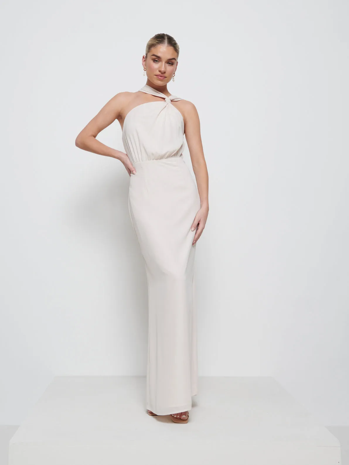 Milly Chiffon Bridesmaid Dress - Champagne sold by Pretty Lavish product image thumbnail 4