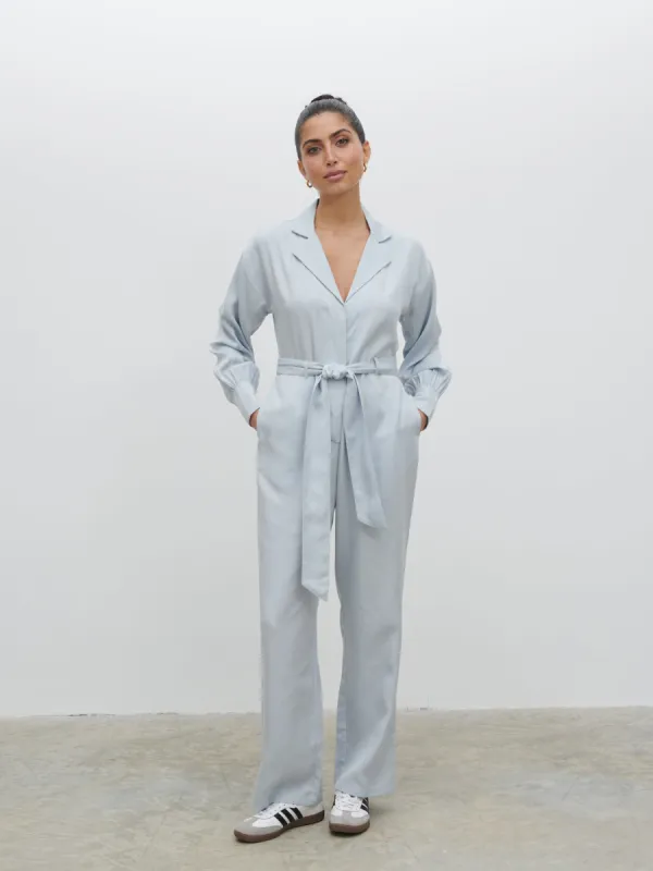Zara Belted Jumpsuit - Denim Blue sold by Pretty Lavish