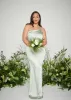 Amelia Maxi Bridesmaid Dress Curve - Matte Sage sold by Pretty Lavish