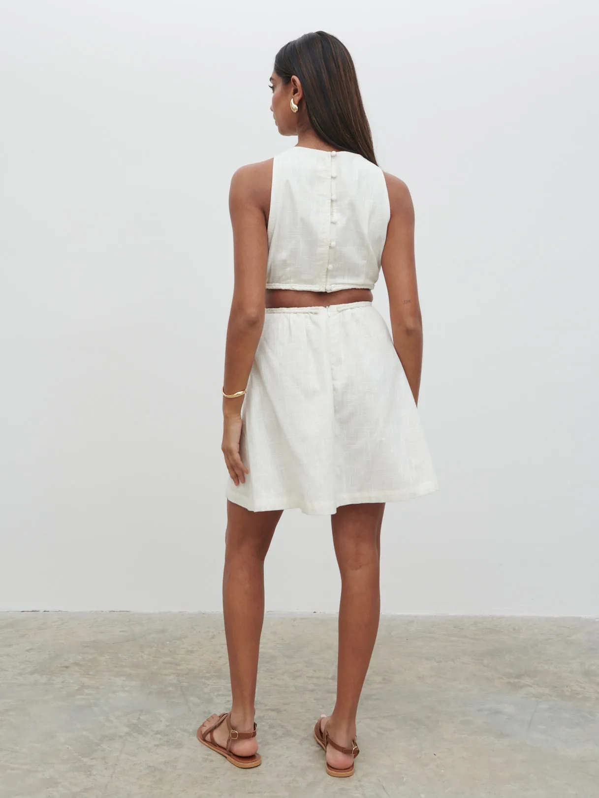 Melody Cut Out Mini Dress - Cream sold by Pretty Lavish product image thumbnail 2