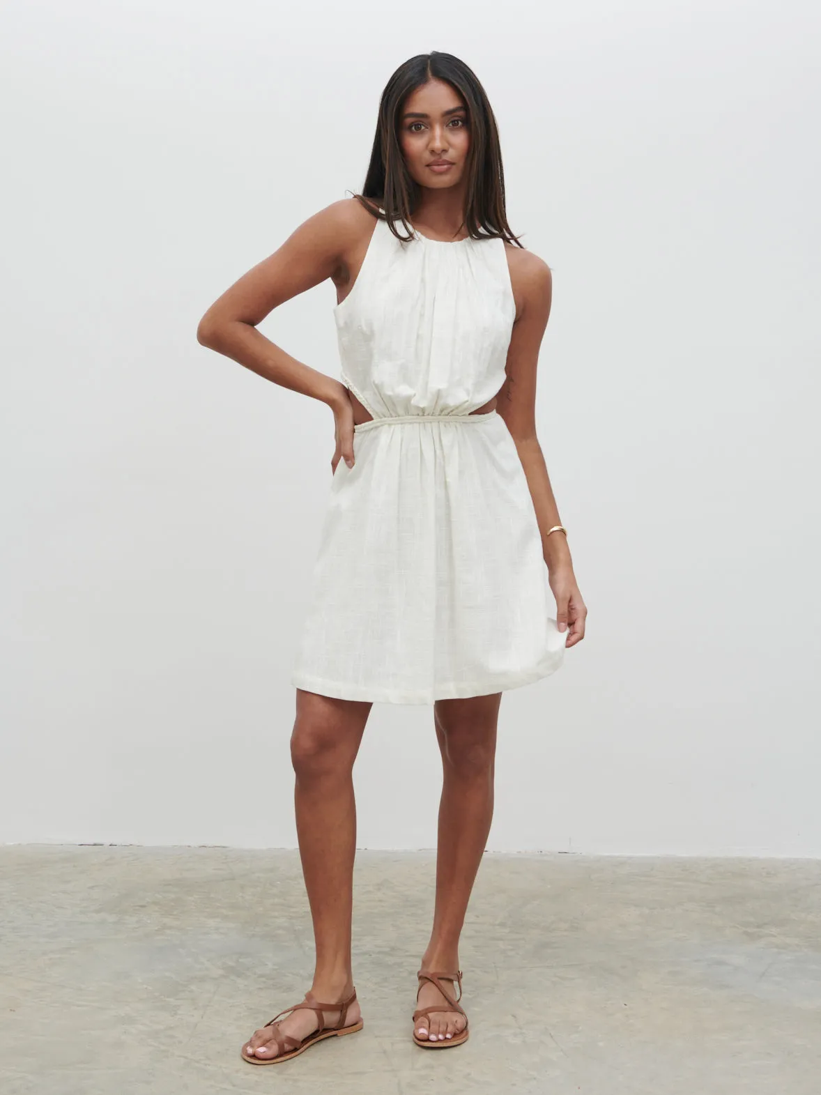 Melody Cut Out Mini Dress - Cream sold by Pretty Lavish product image thumbnail 3