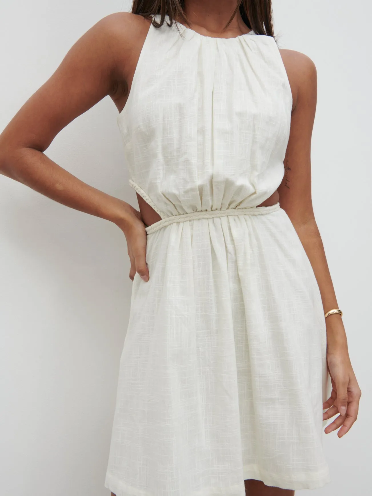 Melody Cut Out Mini Dress - Cream sold by Pretty Lavish product image thumbnail 4