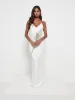 Tillie V - Neck Maxi Bridesmaid Dress - Ivory sold by Pretty Lavish