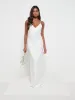 Tillie V - Neck Maxi Bridesmaid Dress - Ivory sold by Pretty Lavish