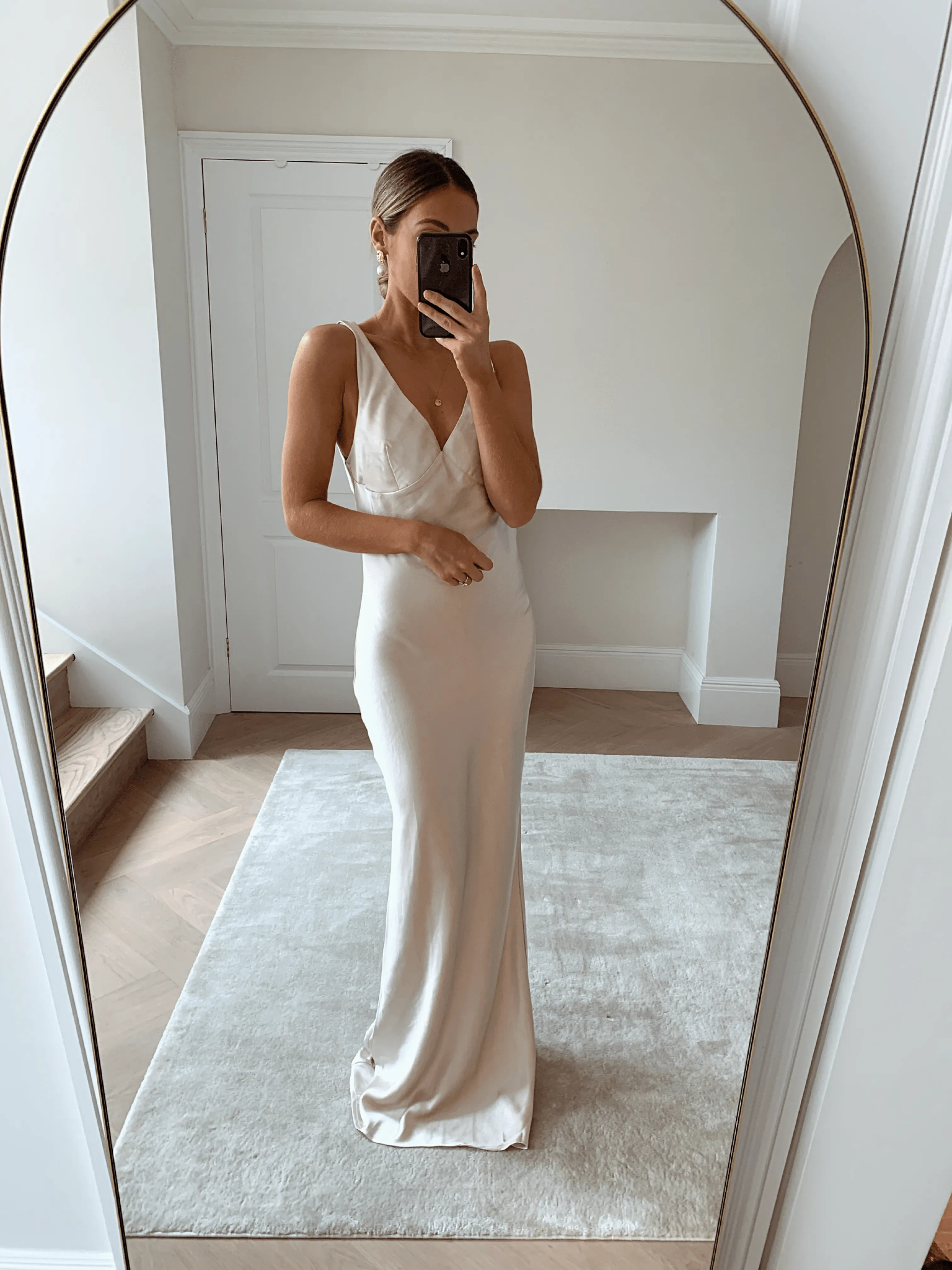 Piper High Back Maxi Dress - Matte Oyster sold by Pretty Lavish product image thumbnail 3