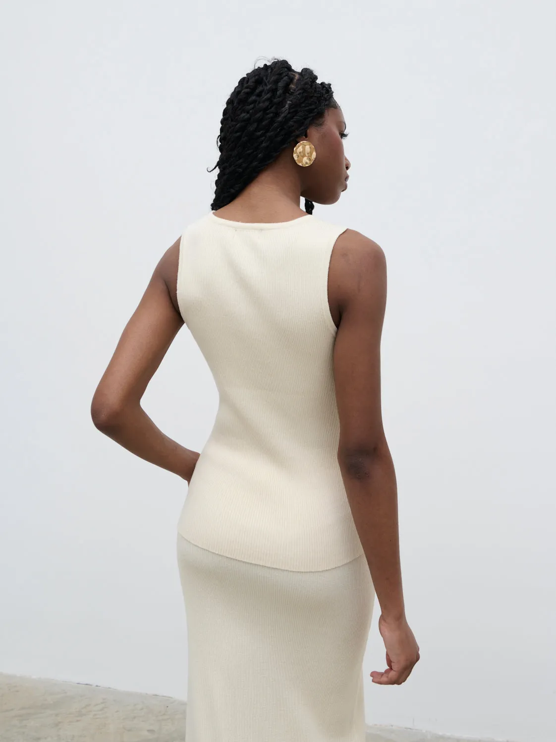 Bexley Cross Front Knit Top - Cream sold by Pretty Lavish product image thumbnail 4