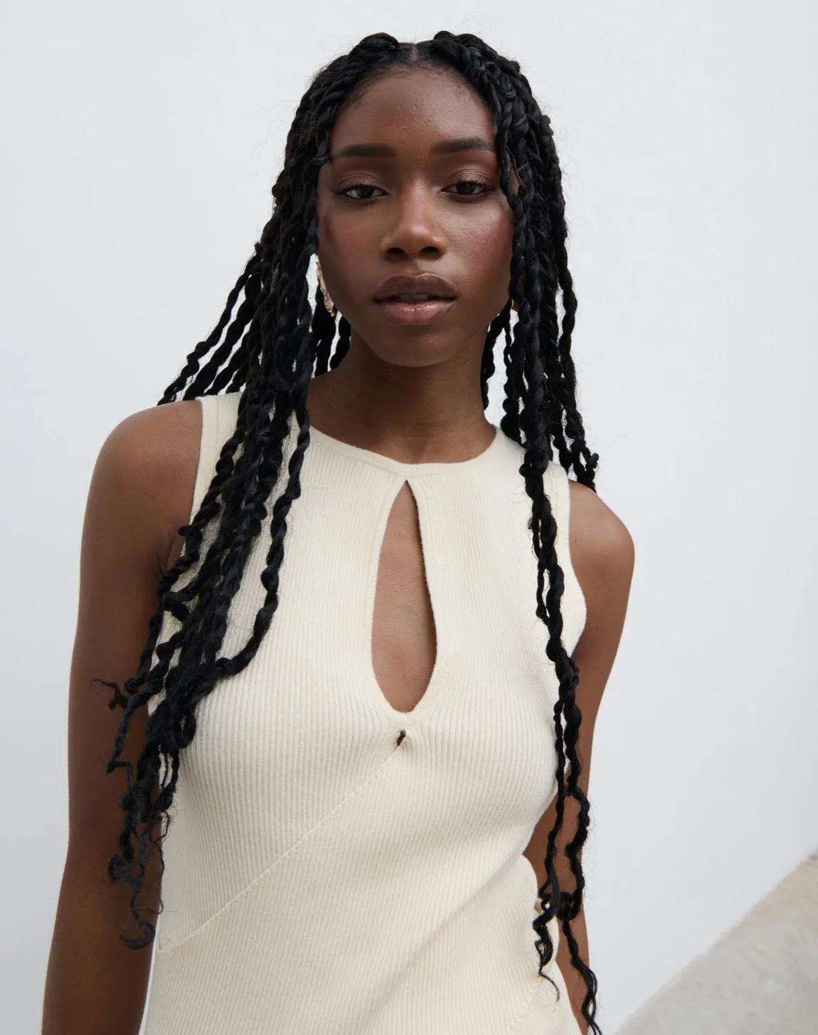 Bexley Cross Front Knit Top - Cream sold by Pretty Lavish product image thumbnail 3