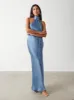 Chloé Scarf Maxi Dress - Powder Blue sold by Pretty Lavish