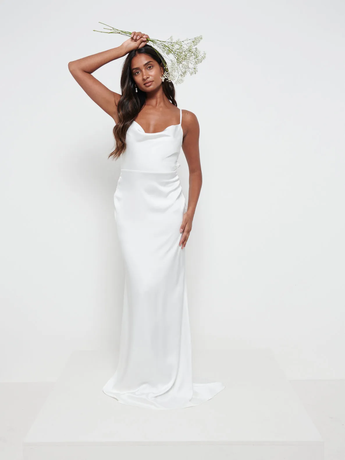 Keisha Backless Maxi Dress - Ivory sold by Pretty Lavish product image thumbnail 4