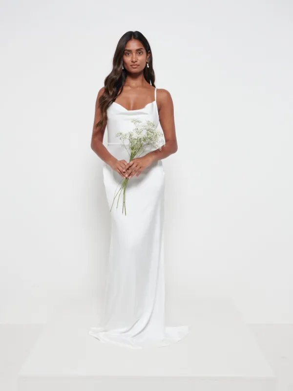 Keisha Backless Maxi Dress - Ivory sold by Pretty Lavish