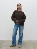 Camille Oversized Borg Jumper - Brown sold by Pretty Lavish