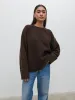Camille Oversized Borg Jumper - Brown sold by Pretty Lavish