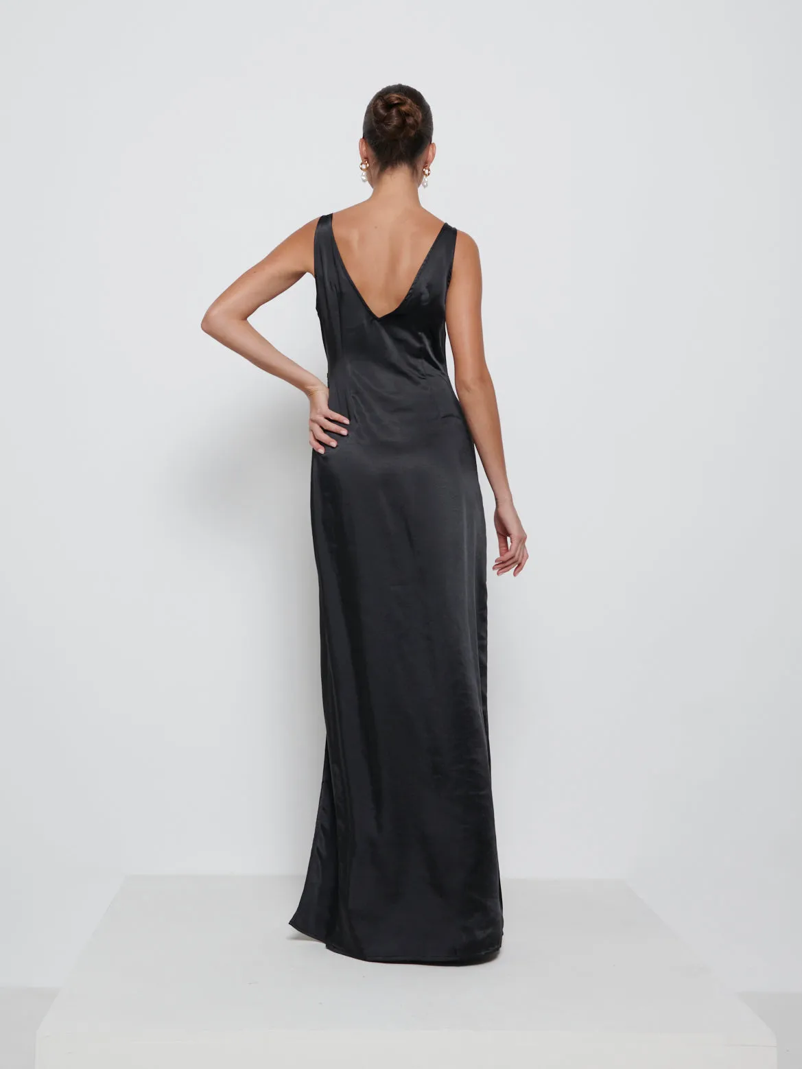 Esmee Wrap Maxi Bridesmaid Dress - Black sold by Pretty Lavish product image thumbnail 3