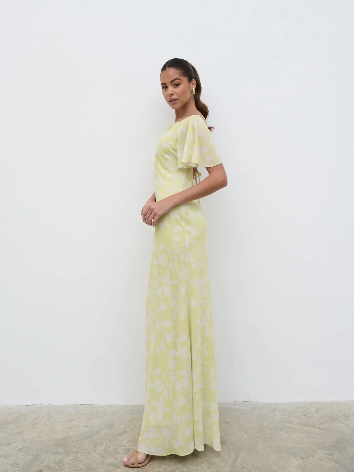 Jules Maxi Dress - Pear Sorbet Botanic sold by Pretty Lavish product image thumbnail 3