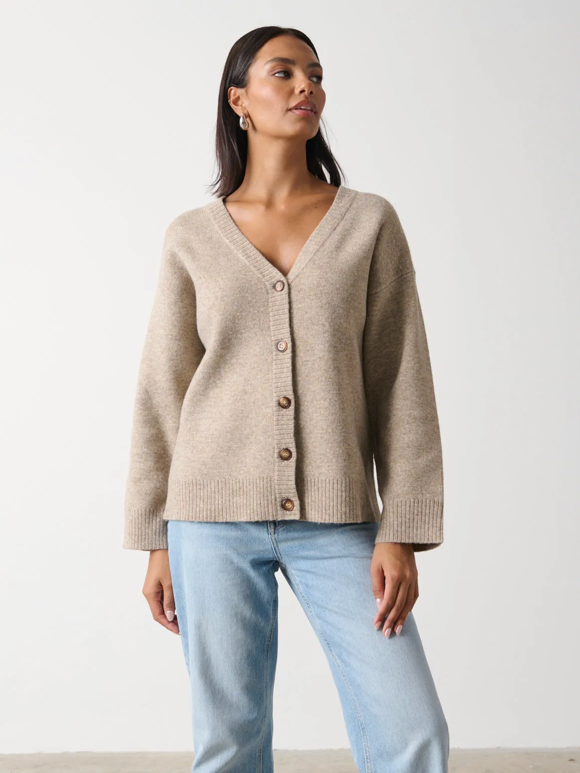 Makai Oversized Cardigan - Beige sold by Pretty Lavish product image thumbnail 3