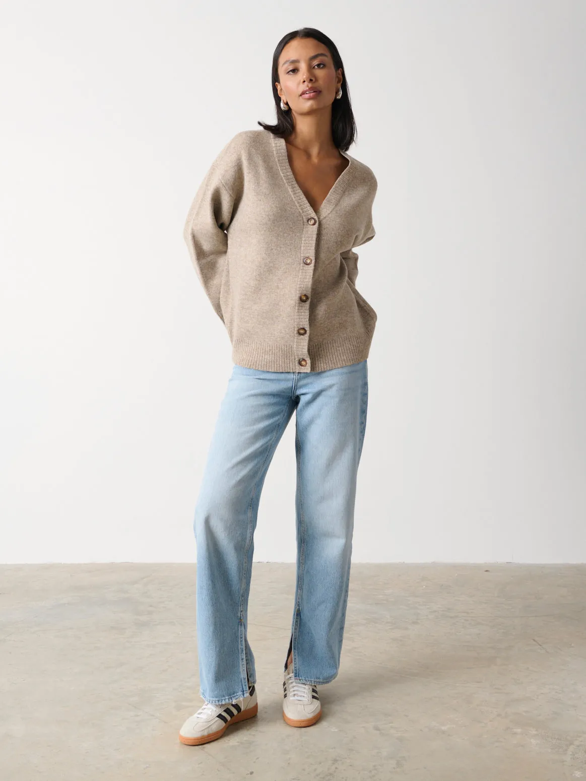 Makai Oversized Cardigan - Beige sold by Pretty Lavish product image thumbnail 4