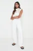 Farrah Funnel Neck Blouse - Oyster sold by Pretty Lavish