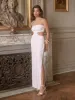Verde Bandeau Cut Out Maxi Dress - Ivory sold by Pretty Lavish