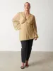 Josie Metallic Blouse Curve - Metallic Gold sold by Pretty Lavish