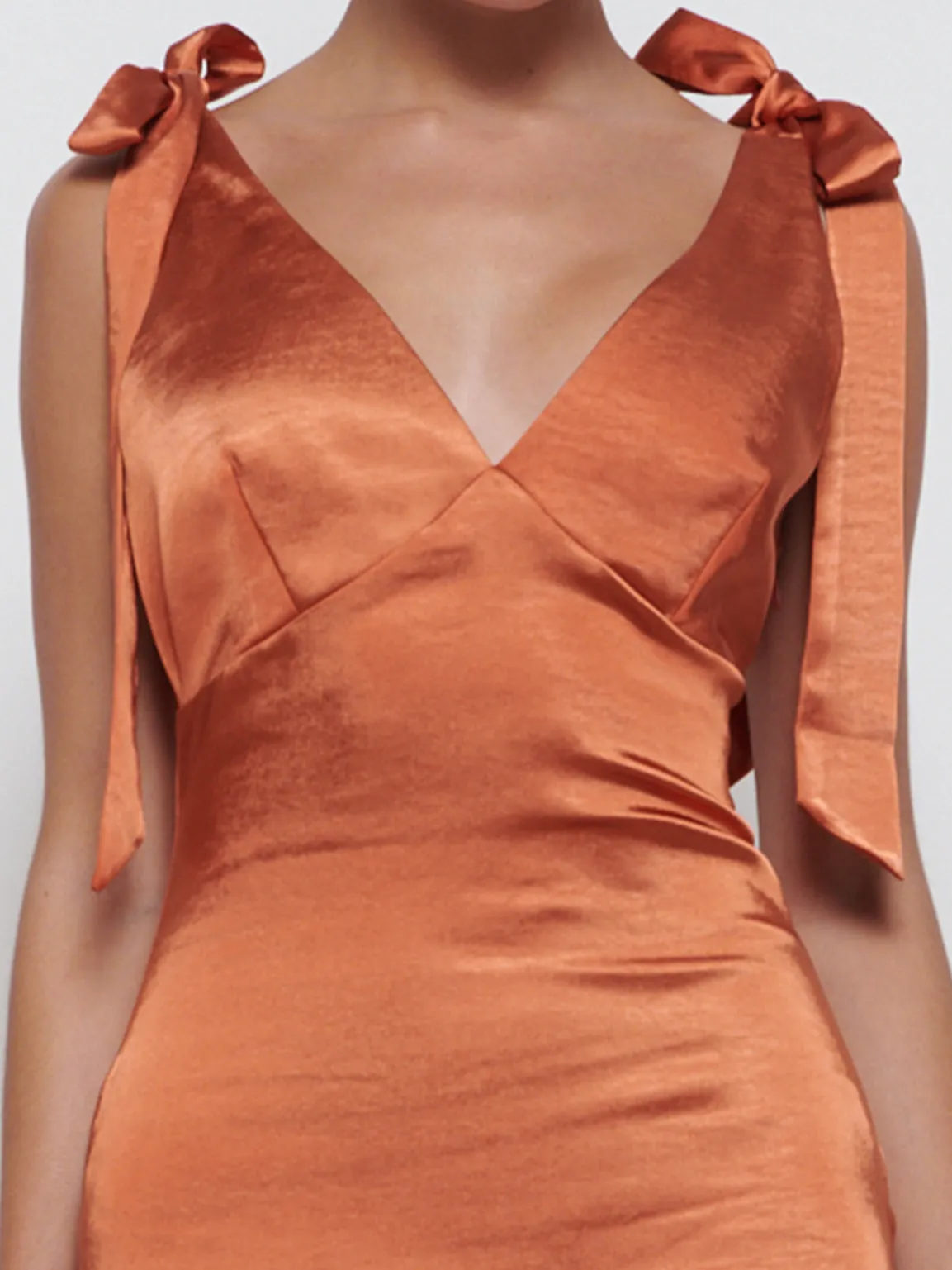 Piper Tie Maxi Bridesmaid Dress - Copper sold by Pretty Lavish product image thumbnail 5