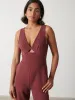 Miley Tie Back Jumpsuit - Wine sold by Pretty Lavish