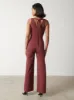 Miley Tie Back Jumpsuit - Wine sold by Pretty Lavish