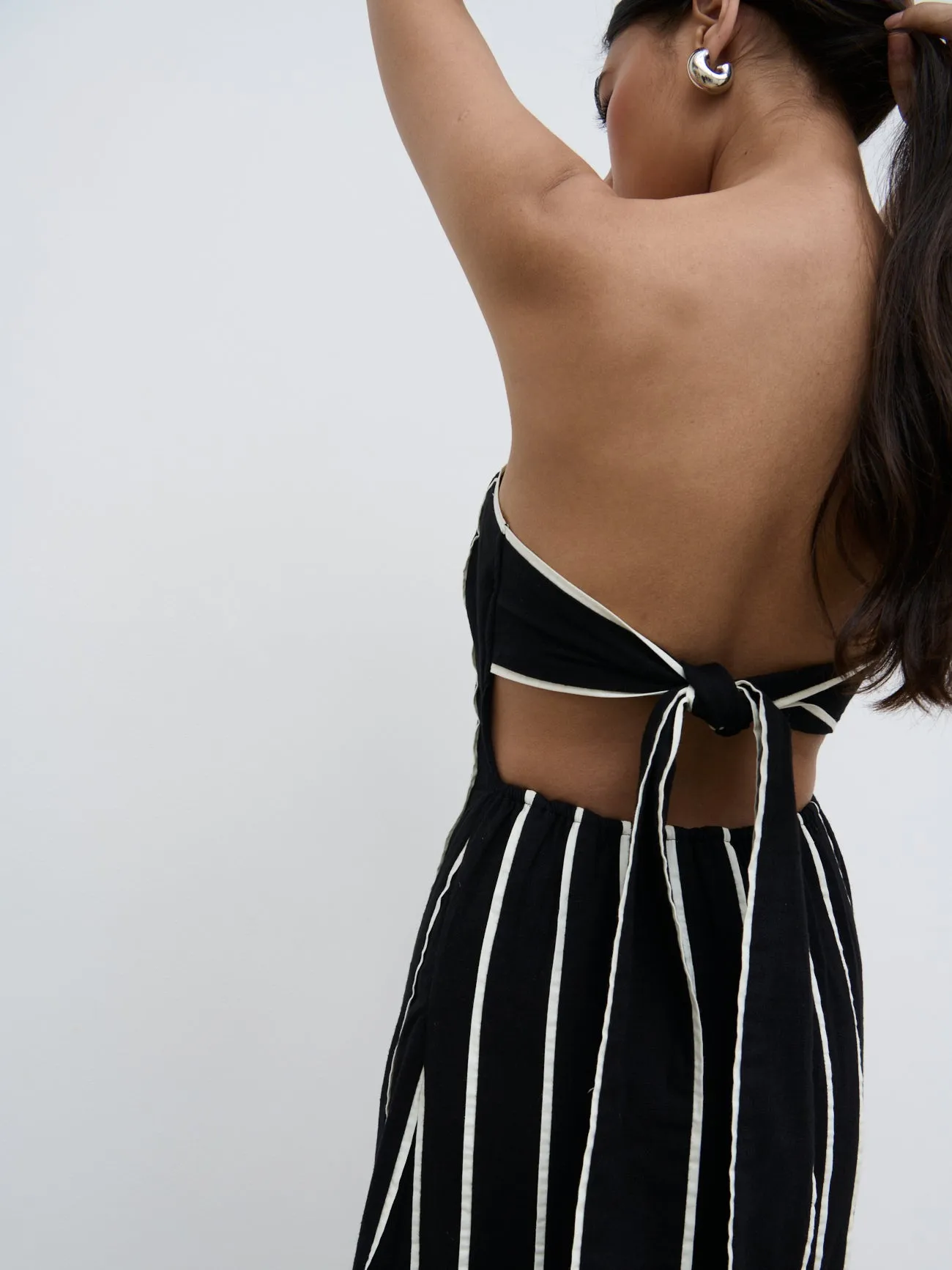 Penny Striped Bandeau Dress - Black and Cream sold by Pretty Lavish product image thumbnail 3