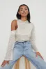 Jett Sequin Asymmetric Blouse - Silver sold by Pretty Lavish