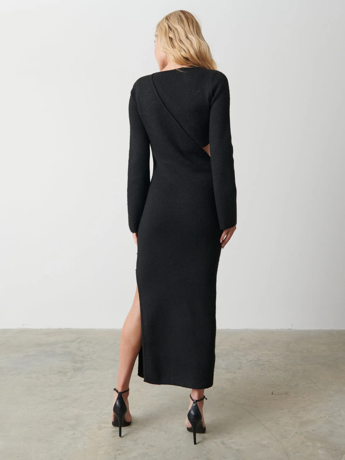 Zariah Knit Midaxi Dress - Black sold by Pretty Lavish product image thumbnail 4