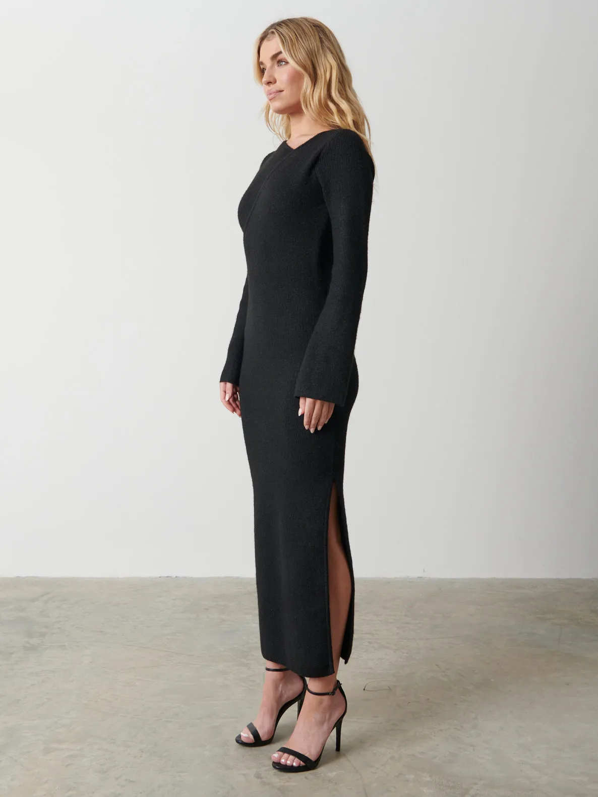 Zariah Knit Midaxi Dress - Black sold by Pretty Lavish product image thumbnail 5