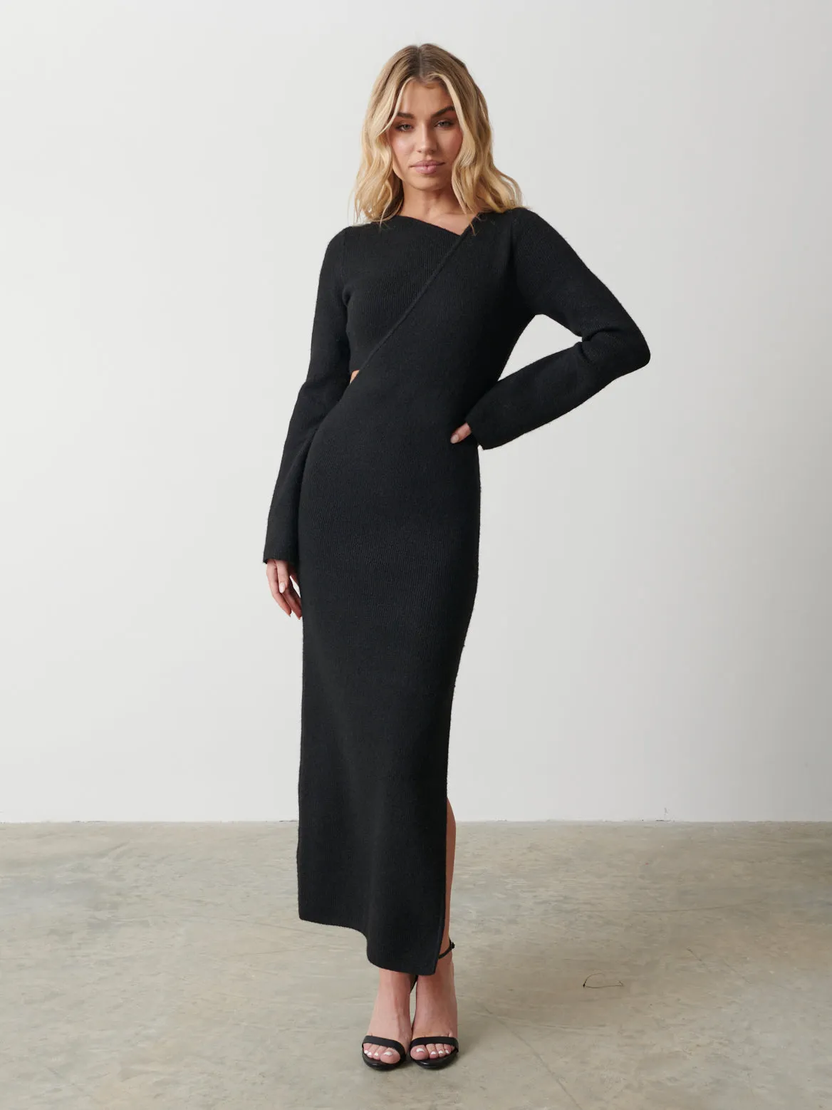 Zariah Knit Midaxi Dress - Black sold by Pretty Lavish product image thumbnail 2